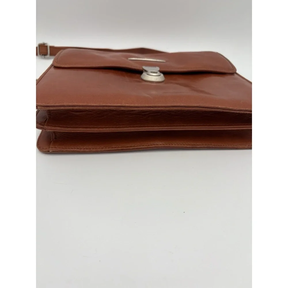 Bolon CPS‎ Collection Brown Leather Messenger Bag Crossbody Vintage